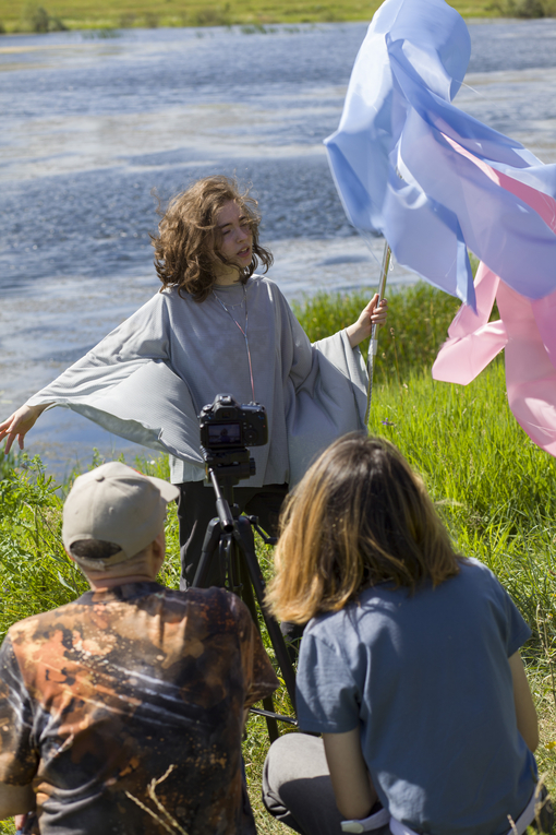 Maya Clars, Parachute, music video, backstage